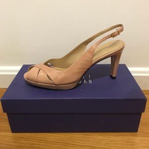 Stuart weitzman peekaboo Adobe Aniline shoe